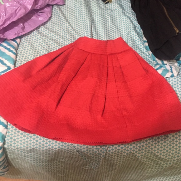 Red skater skirt
