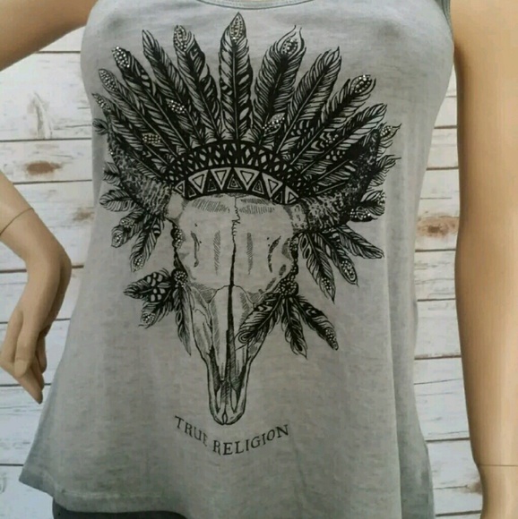True religion grey tank top
