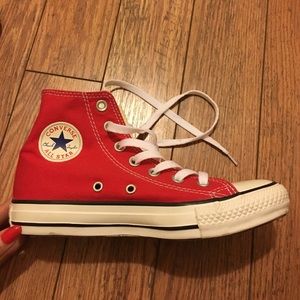 Red High top Converse