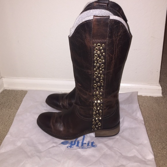 Womens size 8.5 BROWN leather Lucchese Avery boots - Picture 2 of 3