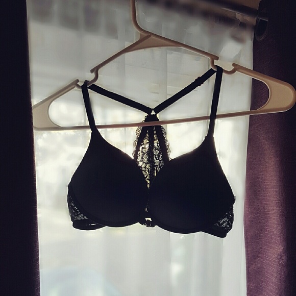 Lacy Black Bra with Front Clasp