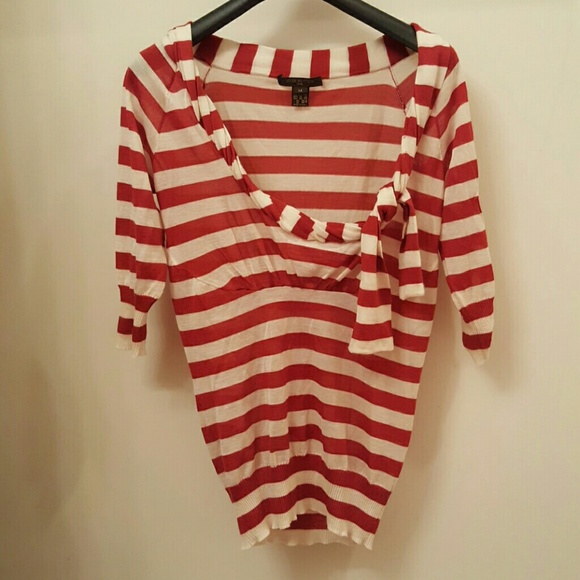 Louis Vuitton red & white striped sweater