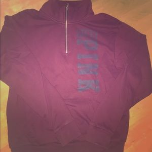 Pink half zip hoodie