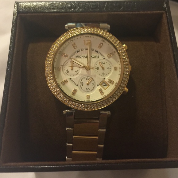 Michael Kors Two Tone Crystal Watch