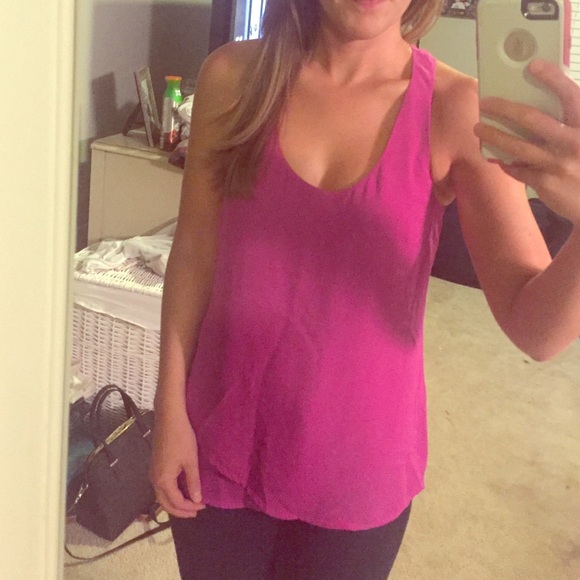 Fuchsia Banana Republic tank blouse