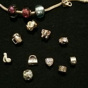 925 stamp charm fits pandora & chamilia bracelet