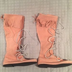 Minnetonka Moccasin Front Lace Knee High Boot