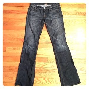 Size 29, 7 For All Mankind blue flare jeans