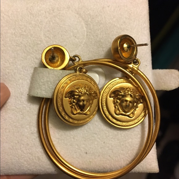 Gold tone Versace earrings