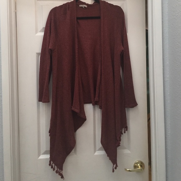 Super cute fall winter long cardigan with fringe