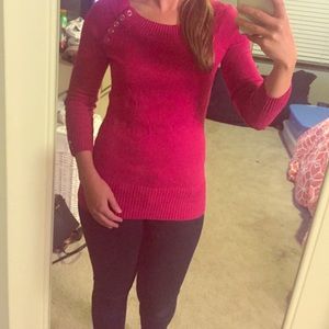 Pink Banana Republic 3/4 length sweater