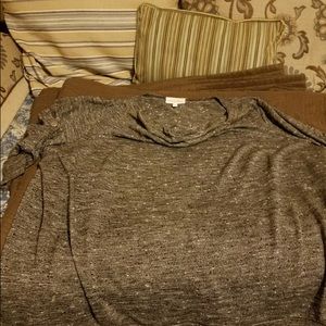 Mingled cowl neck shirt