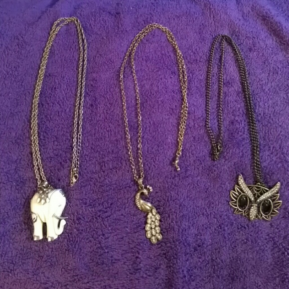 Animal necklace trio.