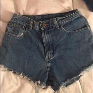 Vintage high waisted LL bean cut off shorts