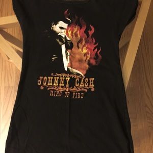 Vintage long fit rock n roll tee