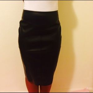 Express Leatherlike midi skirt