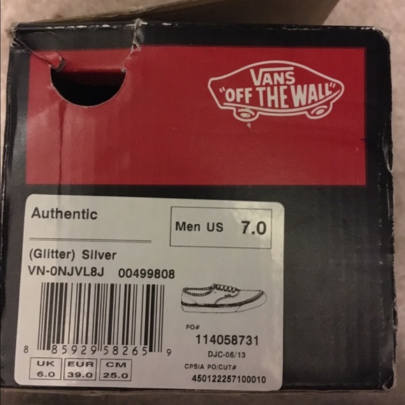 Worn once ,Great condition,Authentic glitter Vans