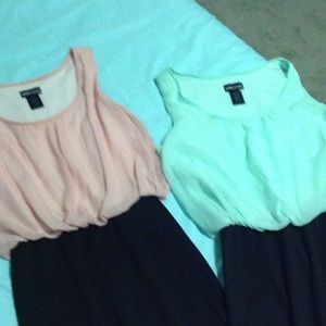 Pink & Mint/ black dress. Each dress $25.