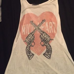 Wild Heart rock rose classic tank sz small