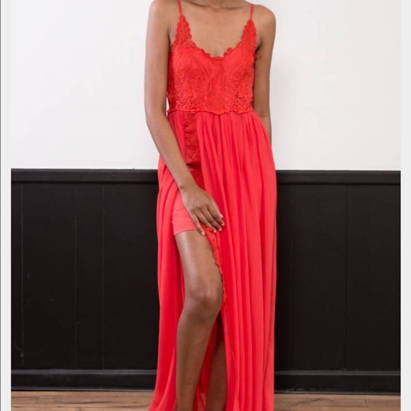 Red Azure Maxi Dress