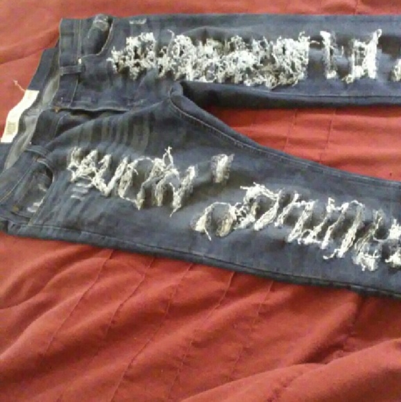 Distressed jeans