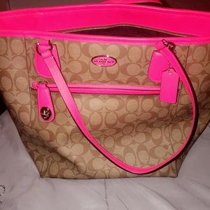 Neon coach purse large REAL coach rare