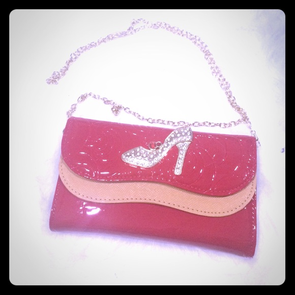 Glossy red purse