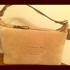 Coach leatherware suede mini bag