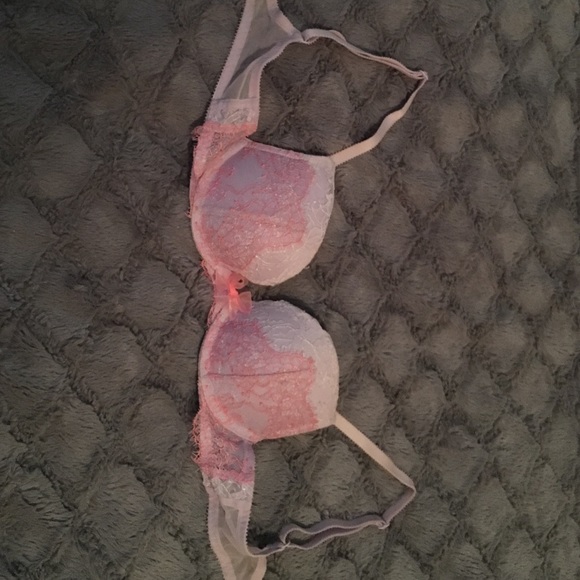VS Purple Push-up Bra with Pink lace Size 32A