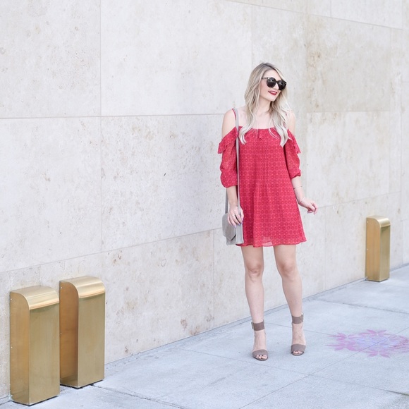 Red Cold Shoulder Dress