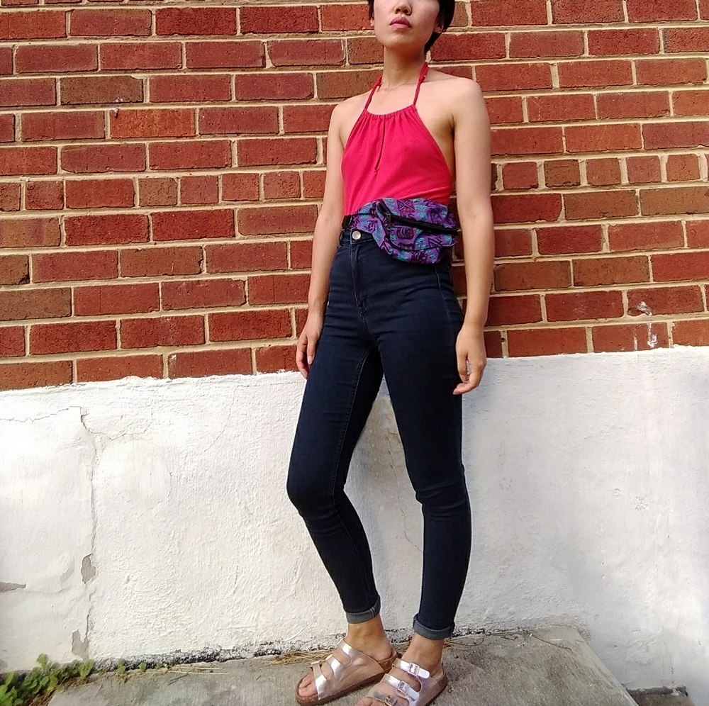 H&M Divided high waisted ankle skinny jeans