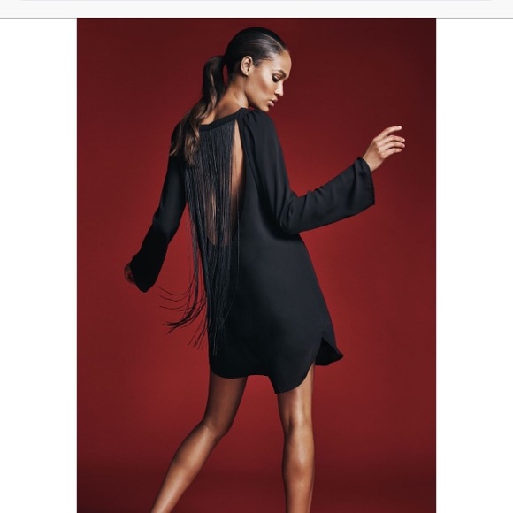 express black tunic fringe dress