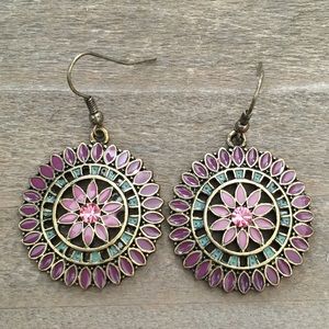 Abbie Dangle Earrings in Purple