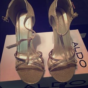 Gold Aldo heels