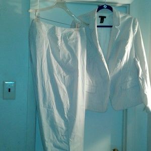 Pin Stripe plus size pants suit