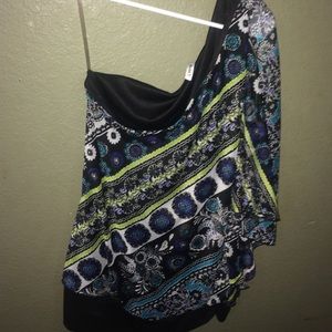 Off one shoulder blouse.