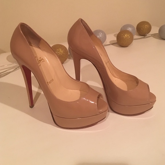 Christian Louboutin Lady Peep nude shoes (150mm)