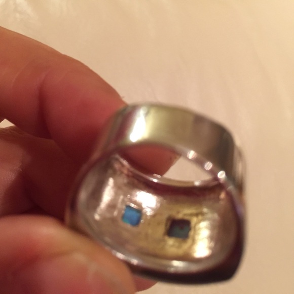 Ring 14 k gold and 925 sterling s. - Picture 6 of 8