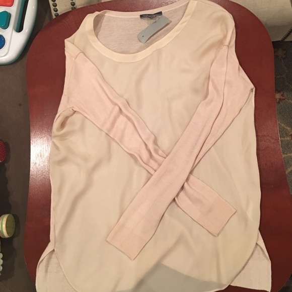 Vince sweater, pale blush pink XS 100% silk front