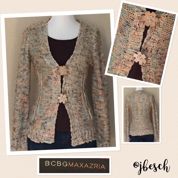 BCBGMaxAzria Sweaters - BCBG MaxAzria Flower Button Sweater
