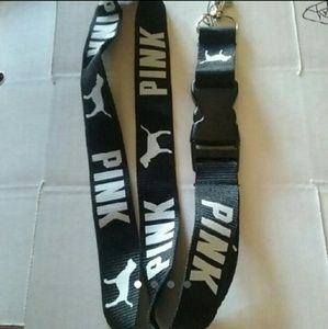 Vs Pink lanyard Dog black and white lanyard