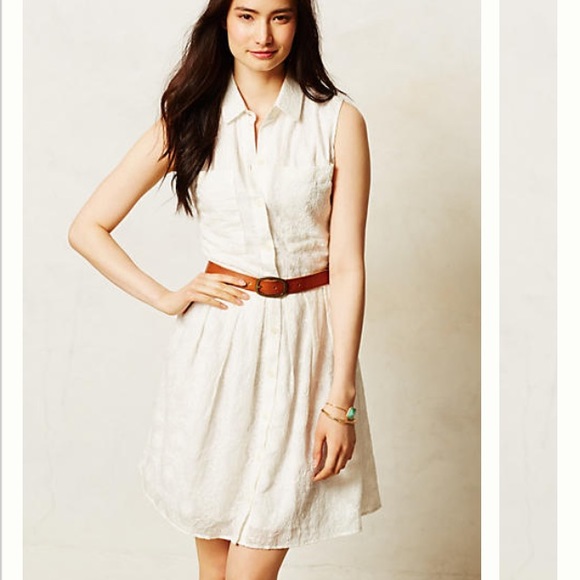 Anthropologie Tylho Joussard Lace Shirtdress - XS