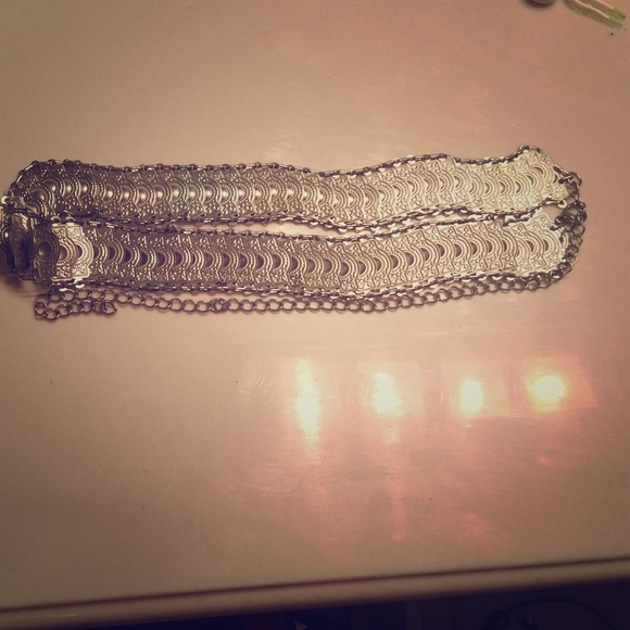 Free people silver scale belt