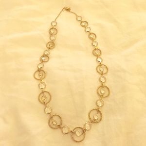 Banana Republic Gold and Crystal Necklace