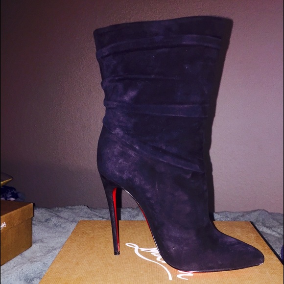 Black suede booties - Picture 2 of 7
