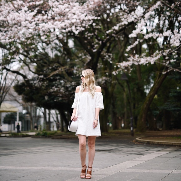 White off the shoulder dress