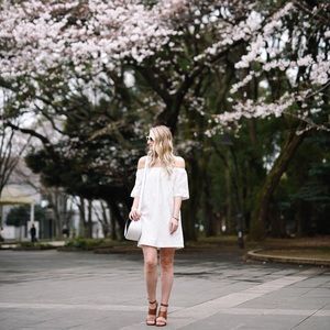 White off the shoulder dress