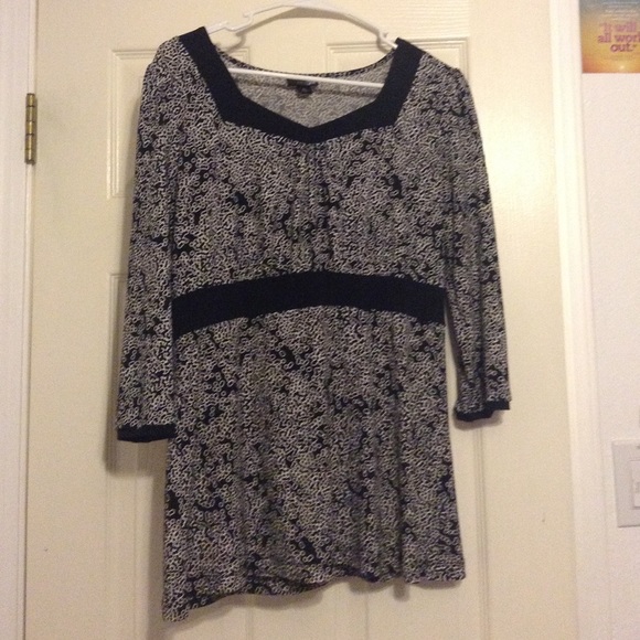 Black and white polka dotted blouse