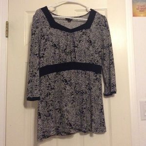 Black and white polka dotted blouse