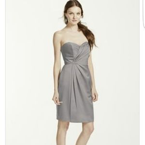 Davids bridal Bridesmaid dress -mercury